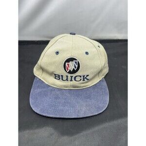 BUICK GM Hat Cap Automobile Strapback Who Can Loop Adjustable Tan Vintage